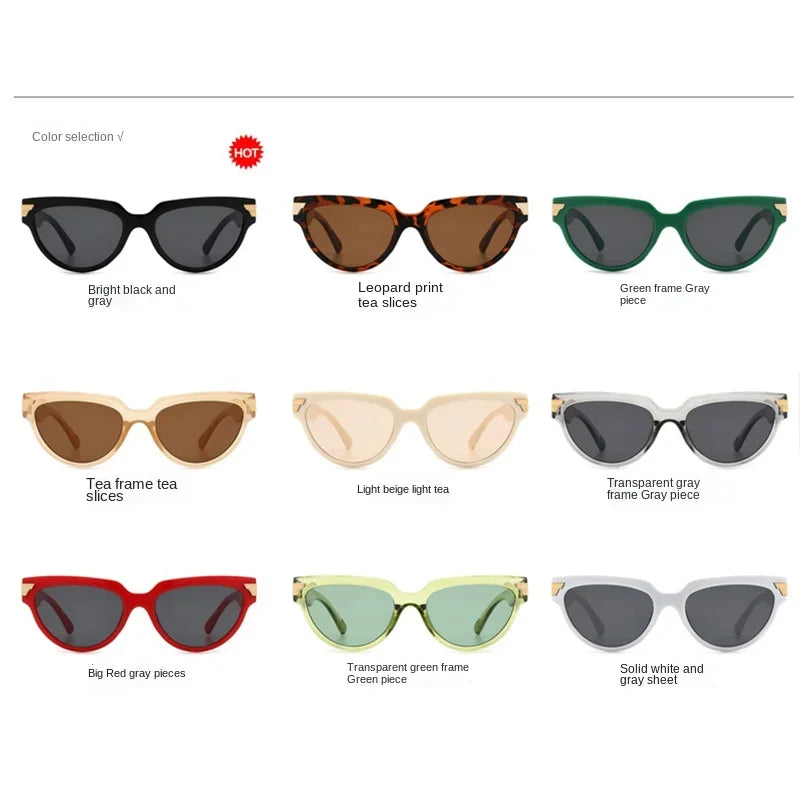 New Small Rectangle Sunglasses Women Luxury Brand Classic Cat Eye Lady Fashion Sun Glasses Shades For Women UV400 Eyewear