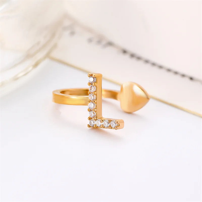 Zircon Initial A-Z Letter Clip Earrings For Women Adjustable Crystal Ear Stud Name Alphabet Female Wedding Jewelry Gift