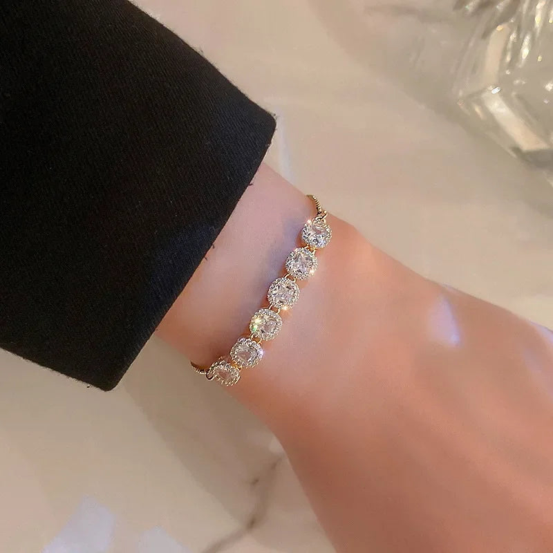 Bohemian Minimalist Metal Chain Women's Set of 6 Multi-layer Chain Simple Fashionable Bracelets Wedding Jewelry Birthday Gifts