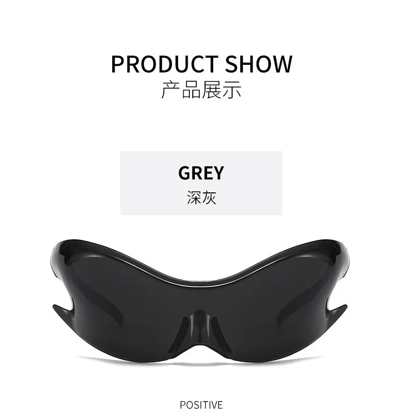 Y2K UV400 Sunglasses Men Women Trendy Running Fishing Goggles Sports Cycling Glasses Male Bicycle Eyewear Bike Lenses