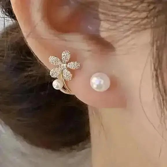 Silver Needle Fashion Purple Crystal Heart Drop Earrings For Women Jewelry 2025 Trending New Luxury Women's Earrings