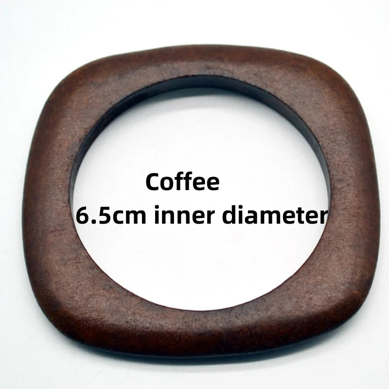Women Elegant Natural Wood Square DIY Bracelet Coffee Girl Jewelry Ladies Gift Geometric Wooden Bangles For Women