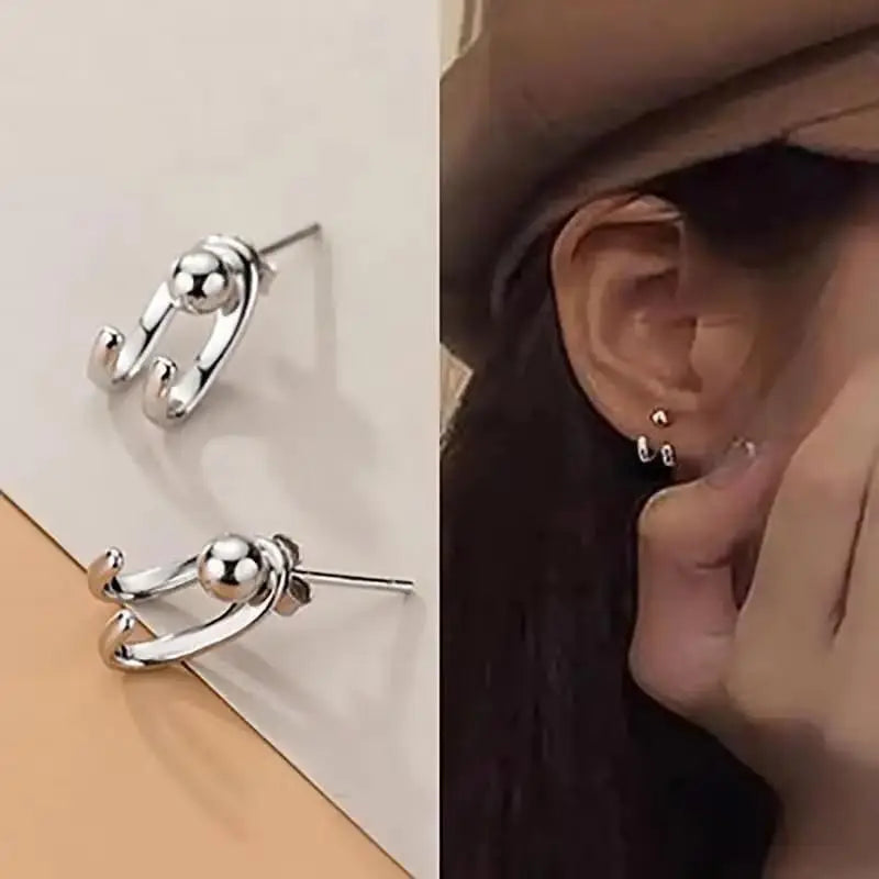 Fashion Seven Star Zircon Earrings For Women Jewelry 2025 Trending New Luxury Women's Crystal Stars Stud Earrings Gifts