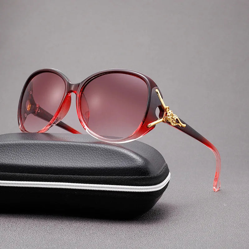 New Women's Brand Oval Shape Sunglasses Women Designer Sun Glasses Fashion Classic Big Frame Glass Shades UV400 Oculos De Sol