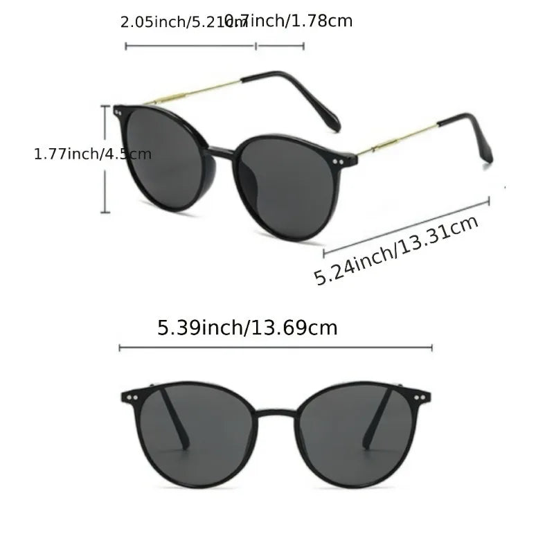 Round Oval Sunglasses Unisex Vintage Men Women Famous Brand Designer Fashion Driving Fishing Sun Glases