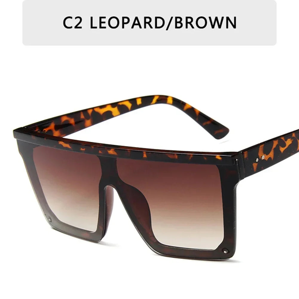 2025 Square Sunglasses Women Luxury Vintage Brand Design Sun glasses Big Frame Mirror Red Purple Eyewear UV400