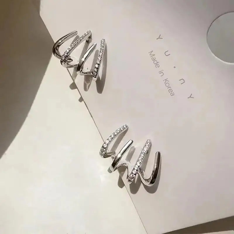 Fashion Seven Star Zircon Earrings For Women Jewelry 2025 Trending New Luxury Women's Crystal Stars Stud Earrings Gifts