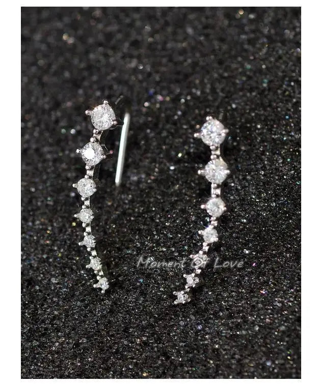 Fashion Seven Star Zircon Earrings For Women Jewelry 2025 Trending New Luxury Women's Crystal Stars Stud Earrings Gifts