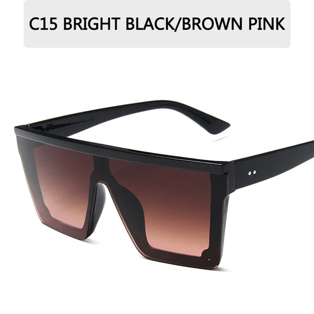 2025 Square Sunglasses Women Luxury Vintage Brand Design Sun glasses Big Frame Mirror Red Purple Eyewear UV400