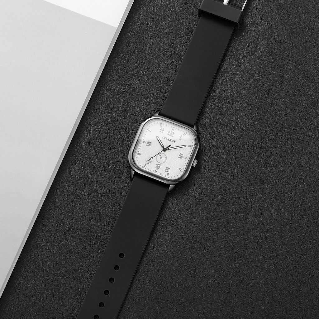 Fashion Square Women's Watch Casual Silicone Strap Quartz Watches Sports Wristwatch For Men Women Students（Without Box）