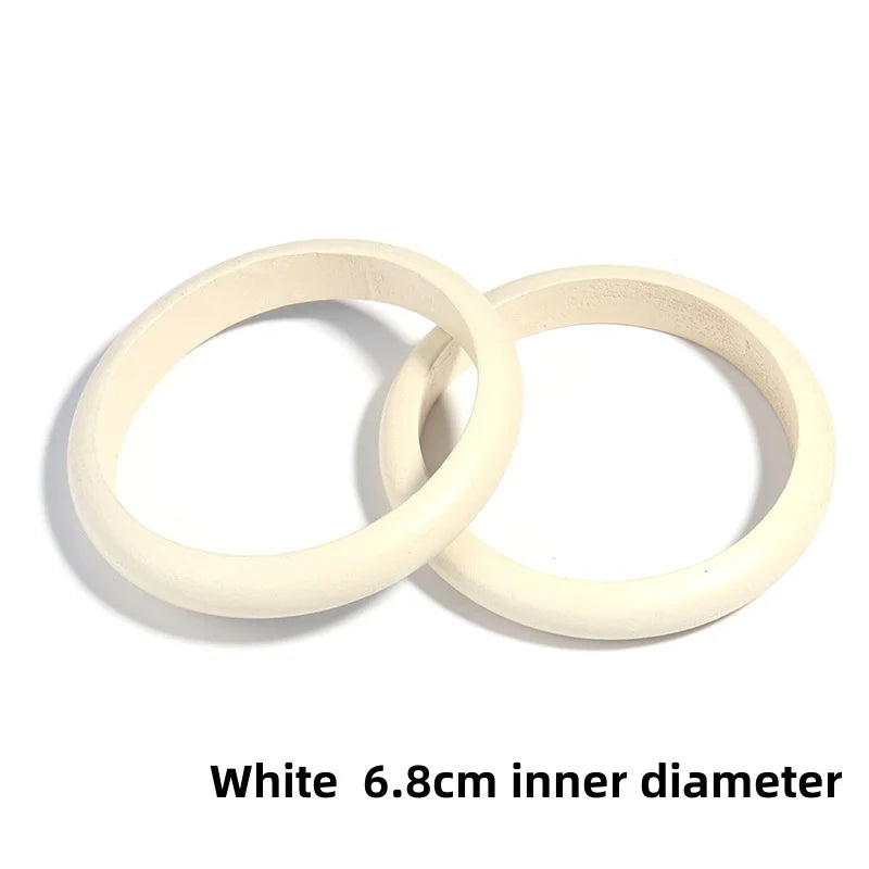 Women Elegant Natural Wood Square DIY Bracelet Coffee Girl Jewelry Ladies Gift Geometric Wooden Bangles For Women