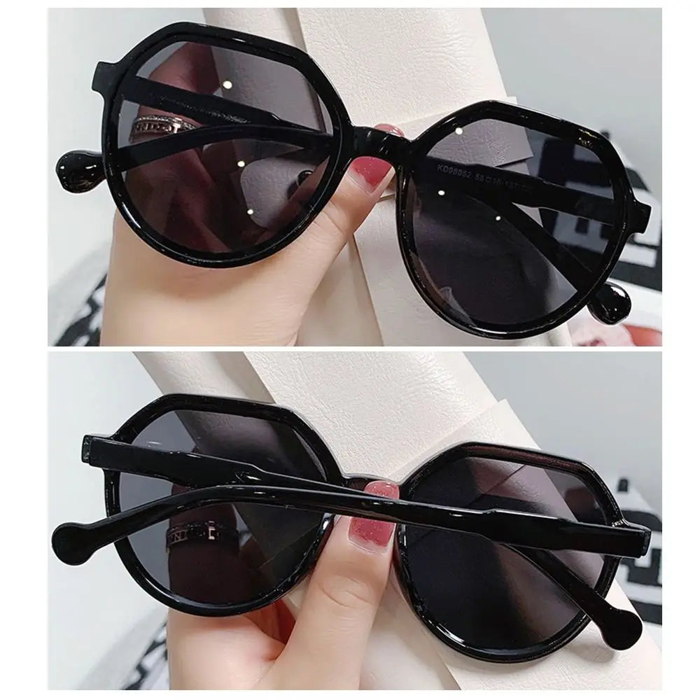 Trendy Jelly Women's Sunglasses Unique Popular Round Frame Sun Glasses Beige UV Protection Eyewear for Women & Men