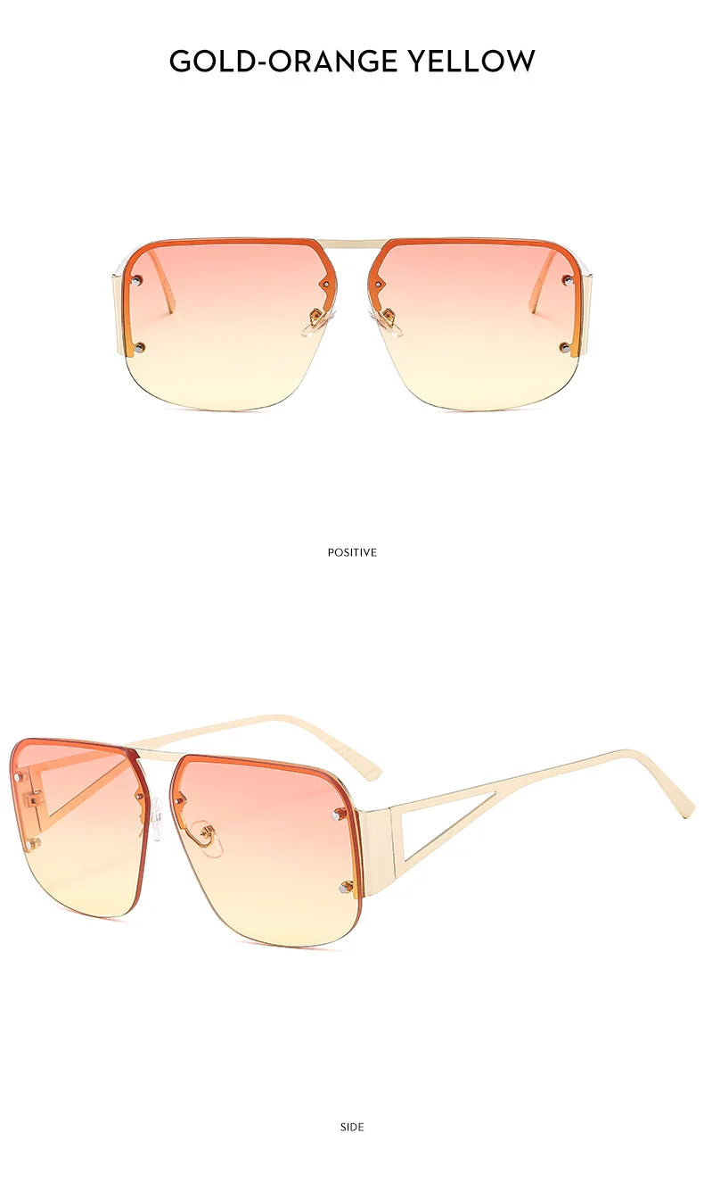 Fashion Oversized Square Sunglasses Woman Brand Designer Vintage Square Sun Glasses Female Big Frame Shades UV400 Eyewear