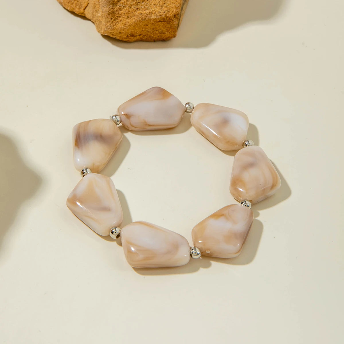 Elegant Imitation Pearl Handmade Beaded Bracelet Women Gold Color CCB Heart Jewelry Festival Gift Accessories