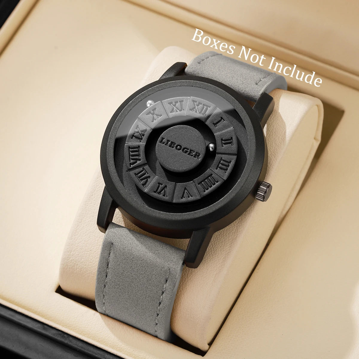Fashion Magnetic Suspension Men Watches Casual Sports Roma Dial Wristwatches For Mens Clock（Without Box）