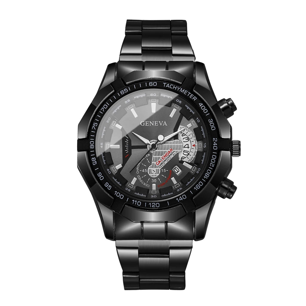 Luxury Large Dial Men Business Watches Fashion Calendar Quartz Watch for Mens Clock Reloj Hombre（Without Box）