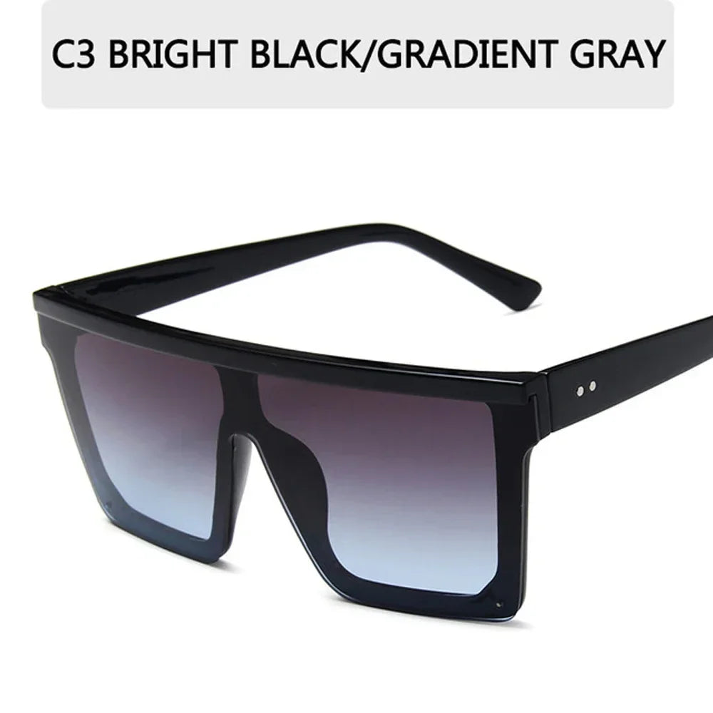 2025 Square Sunglasses Women Luxury Vintage Brand Design Sun glasses Big Frame Mirror Red Purple Eyewear UV400