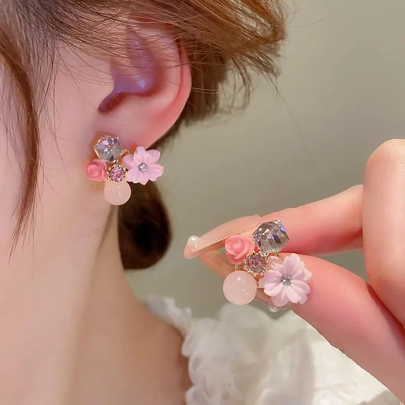 Silver Needle Vintage Green Crystal Butterfly Drop Earrings For Women Jewelry 2025 Trending Luxury Zircon Women's Earrings