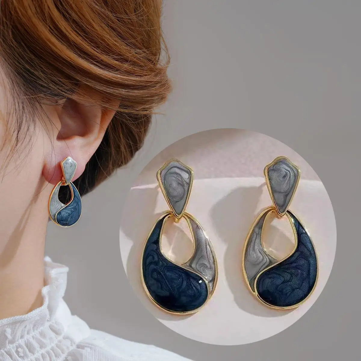 Silver Needle Fashion Purple Crystal Heart Drop Earrings For Women Jewelry 2025 Trending New Luxury Women's Earrings