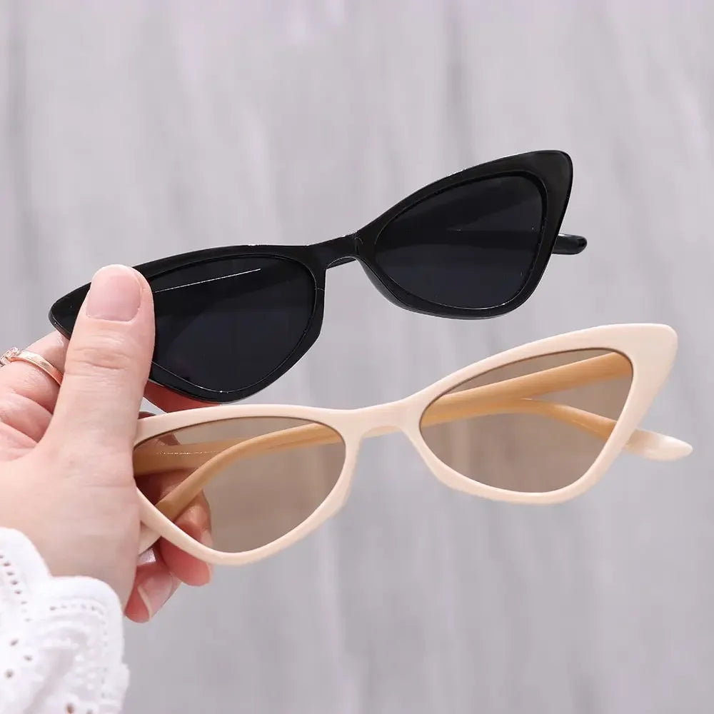 Vintage Cat Eye Sunglasses for Women Small Frame Retro Sunglasses UV400 Protection Eyewear Fashion Trendy Streetwear Accessories