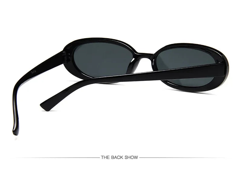 Vintage Oval Sunglasses Women Luxury Brand Designer Small Oval Sun Glasses Retro Black Red Glasses ladies Goggle UV400 Eyewear