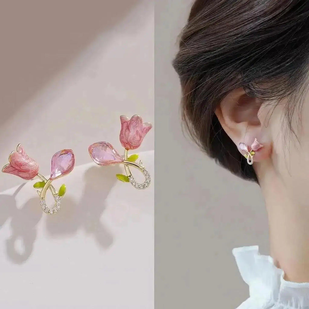 Silver Needle Fashion Square Zircon Drop Earrings For Women Jewelry 2025 Trending New Luxury Women's Crystal Earrings
