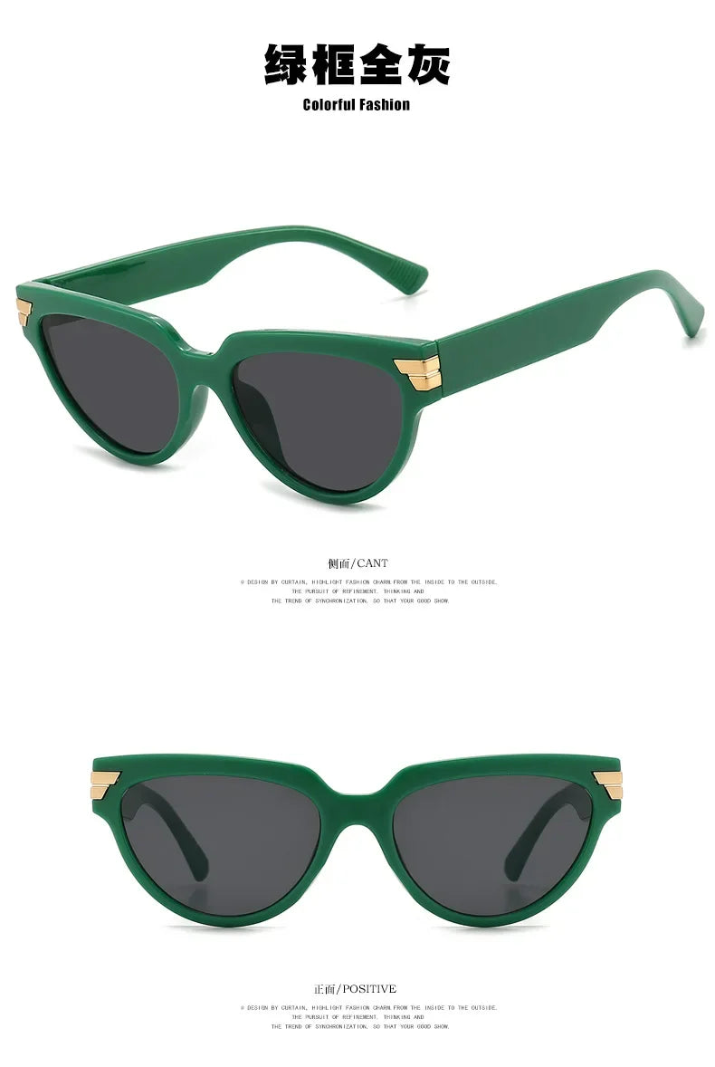 New Small Rectangle Sunglasses Women 2022 Luxury Brand Classic Cat Eye Lady Sexy Fashion Sun Glasses Shades For Women UV400