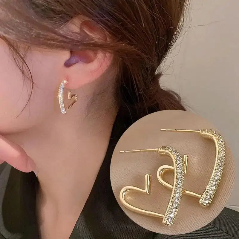 Silver Needle Fashion Square Zircon Drop Earrings For Women Jewelry 2025 Trending New Luxury Women's Crystal Earrings