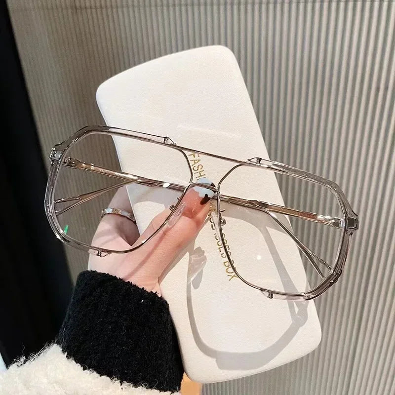 Women One-Piece Fashion Sunglasses New Unique Oversized Sun Glasses for Men Punk Glasses Trending Female Eyewear UV400