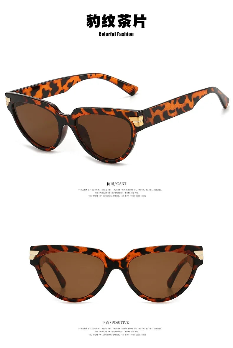 New Small Rectangle Sunglasses Women 2022 Luxury Brand Classic Cat Eye Lady Sexy Fashion Sun Glasses Shades For Women UV400