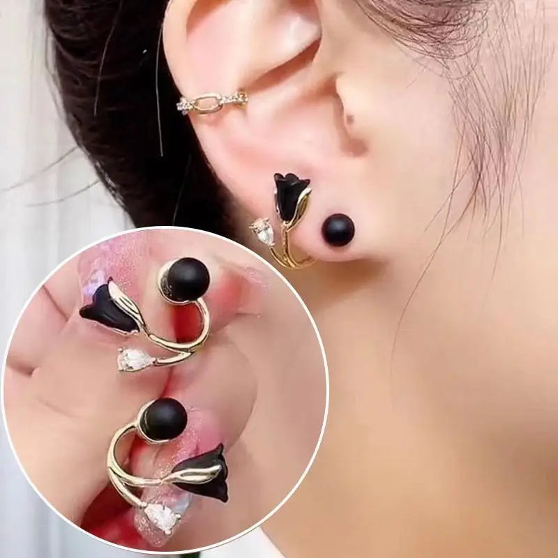 Fashion Seven Star Zircon Earrings For Women Jewelry 2025 Trending New Luxury Women's Crystal Stars Stud Earrings Gifts