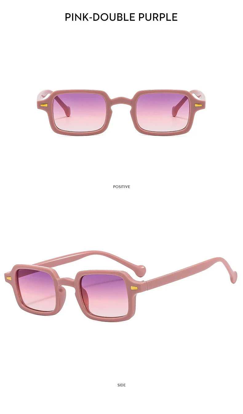 Luxurious Rectangle Sunglasses Women Oval Vintage Brand Designer Square Sun Glasses Men Shades Female Eyewear Anti-glare UV400