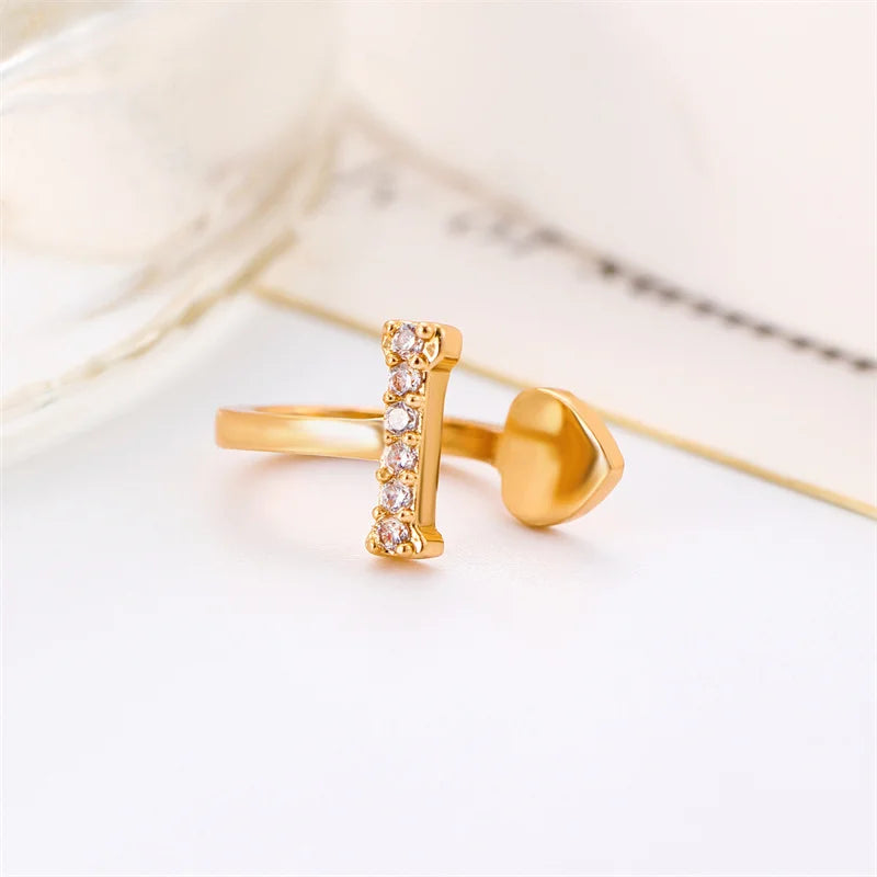 Zircon Initial A-Z Letter Clip Earrings For Women Adjustable Crystal Ear Stud Name Alphabet Female Wedding Jewelry Gift