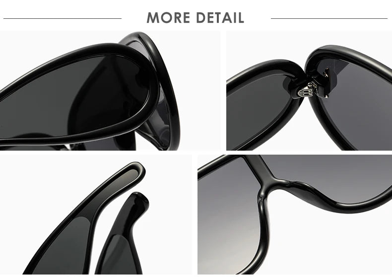 Cycling 2024 New Fashion One-Piece Large Frame Sunglasses Cyberpunk Style Eyeglasse Female Male Multi Color Frame Sun Glasses