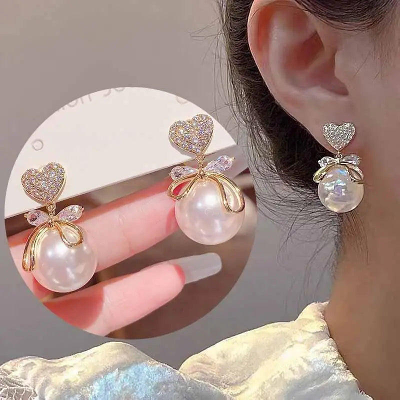 Silver Needle Vintage Green Crystal Butterfly Drop Earrings For Women Jewelry 2025 Trending Luxury Zircon Women's Earrings