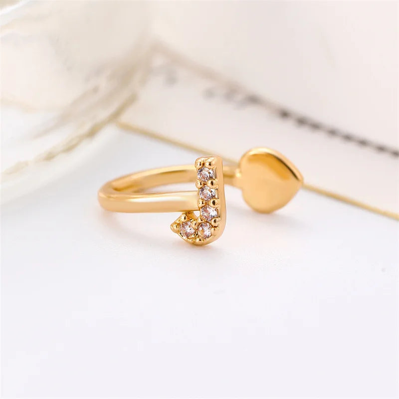 Zircon Initial A-Z Letter Clip Earrings For Women Adjustable Crystal Ear Stud Name Alphabet Female Wedding Jewelry Gift