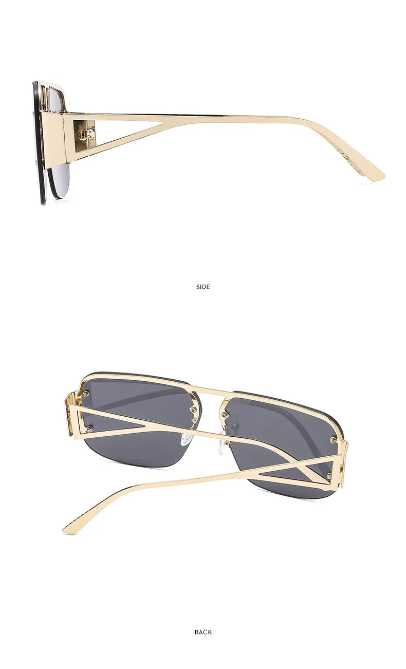 Fashion Oversized Square Sunglasses Woman Brand Designer Vintage Square Sun Glasses Female Big Frame Shades UV400 Eyewear