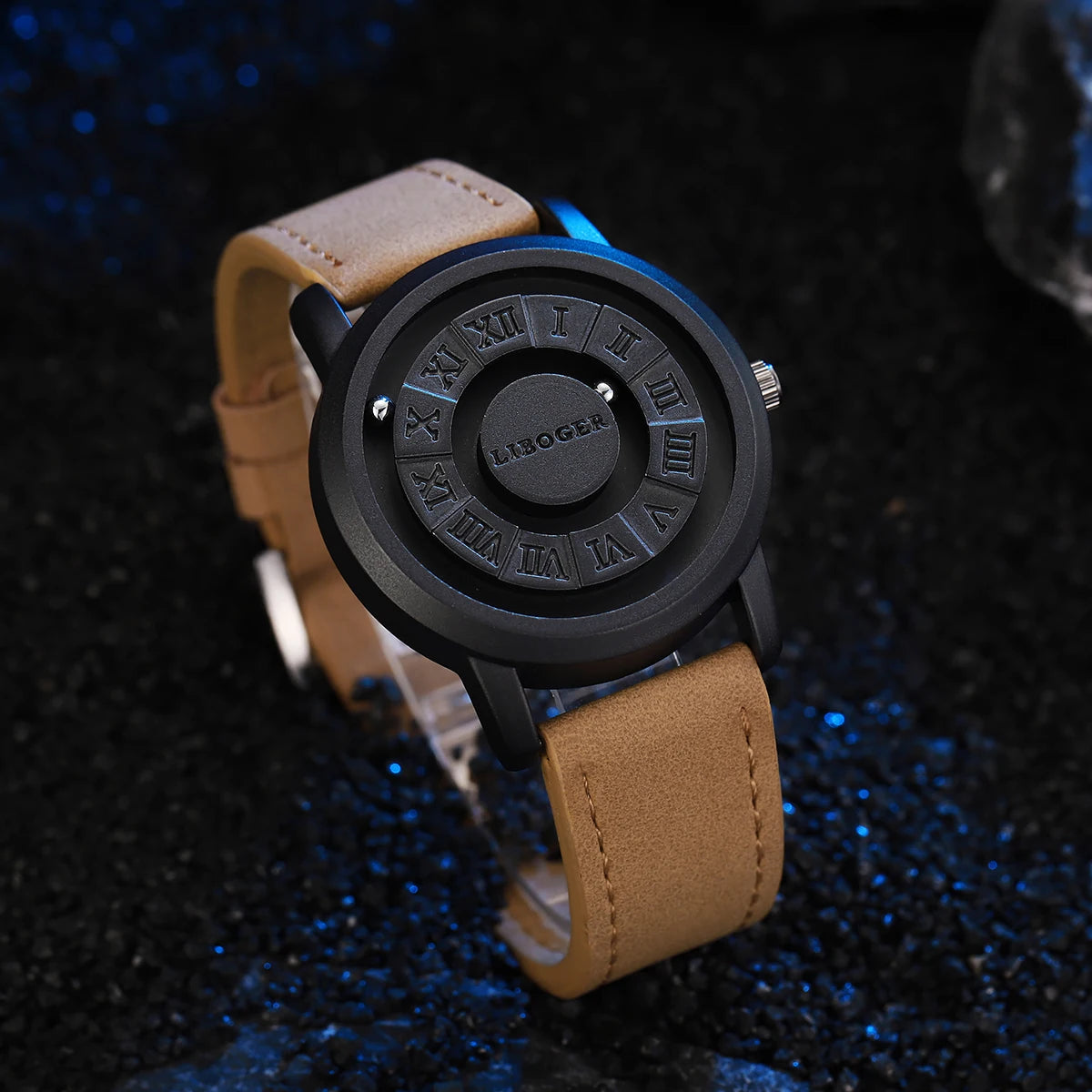 Fashion Magnetic Suspension Men Watches Casual Sports Roma Dial Wristwatches For Mens Clock（Without Box）