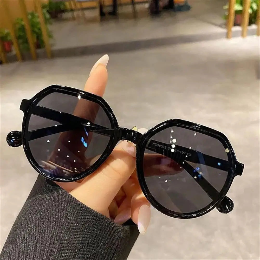 Trendy Jelly Women's Sunglasses Unique Popular Round Frame Sun Glasses Beige UV Protection Eyewear for Women & Men