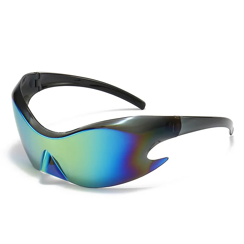Y2K UV400 Sunglasses Men Women Trendy Running Fishing Goggles Sports Cycling Glasses Male Bicycle Eyewear Bike Lenses