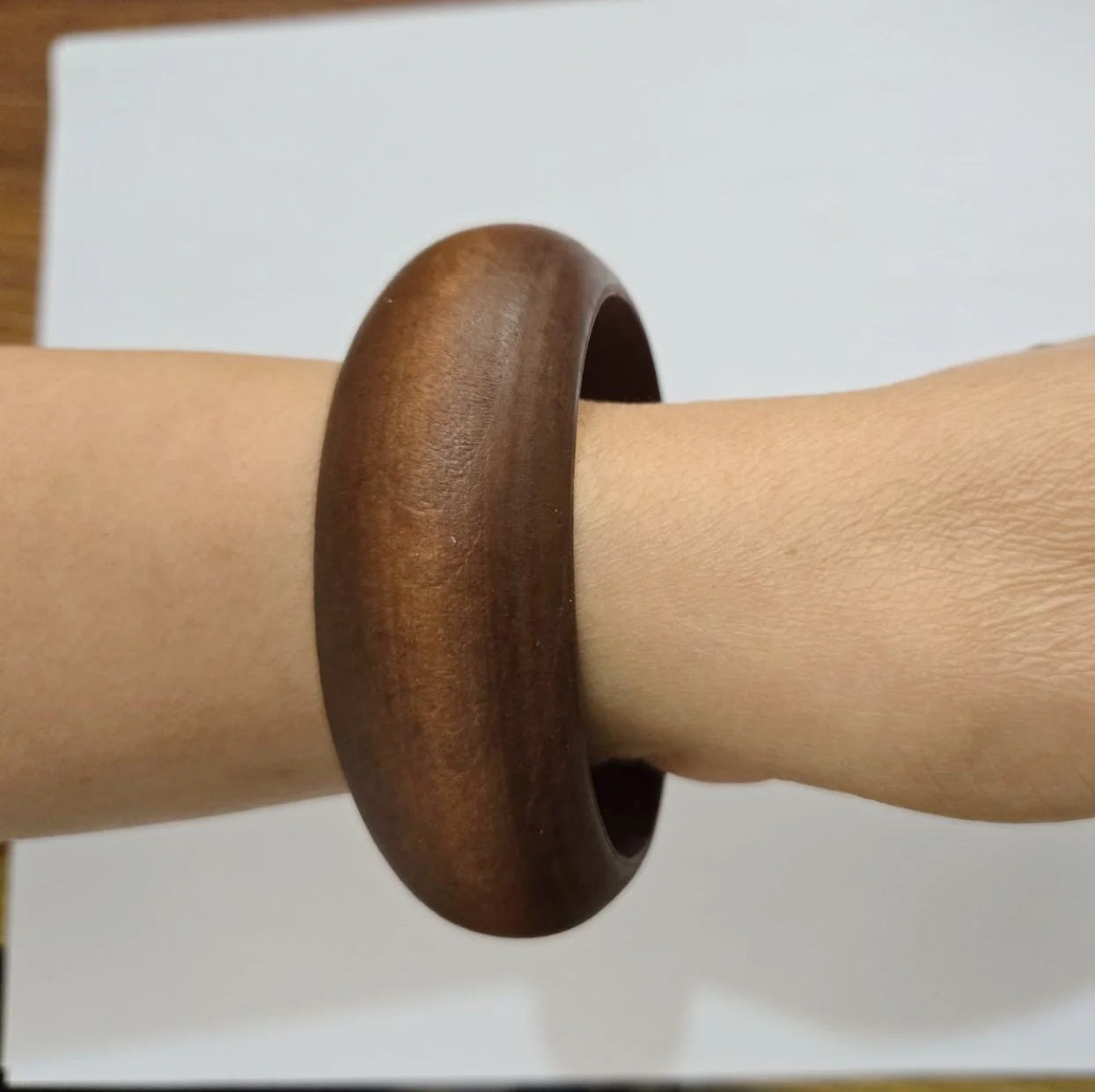 Women Elegant Natural Wood Square DIY Bracelet Coffee Girl Jewelry Ladies Gift Geometric Wooden Bangles For Women