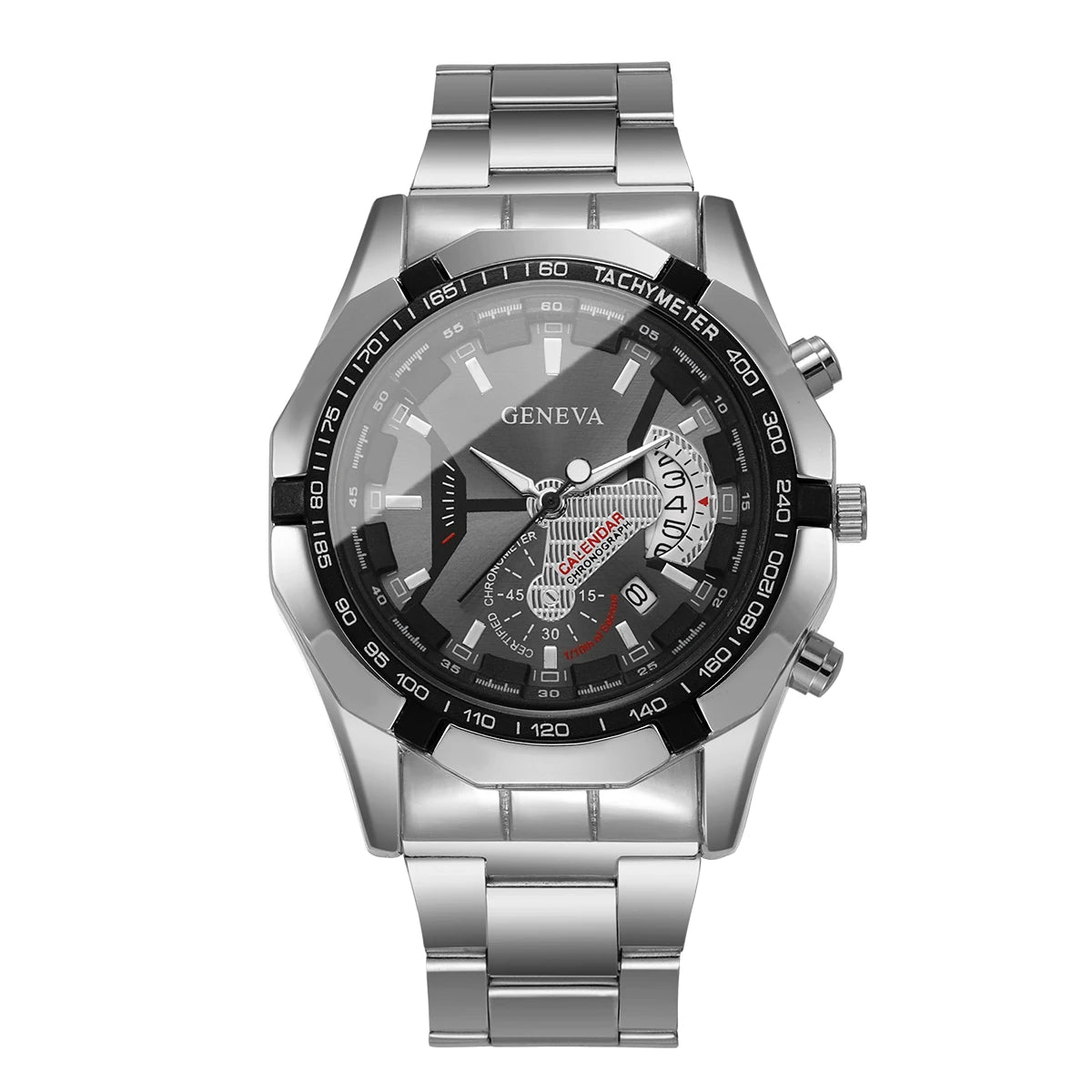 Luxury Large Dial Men Business Watches Fashion Calendar Quartz Watch for Mens Clock Reloj Hombre（Without Box）