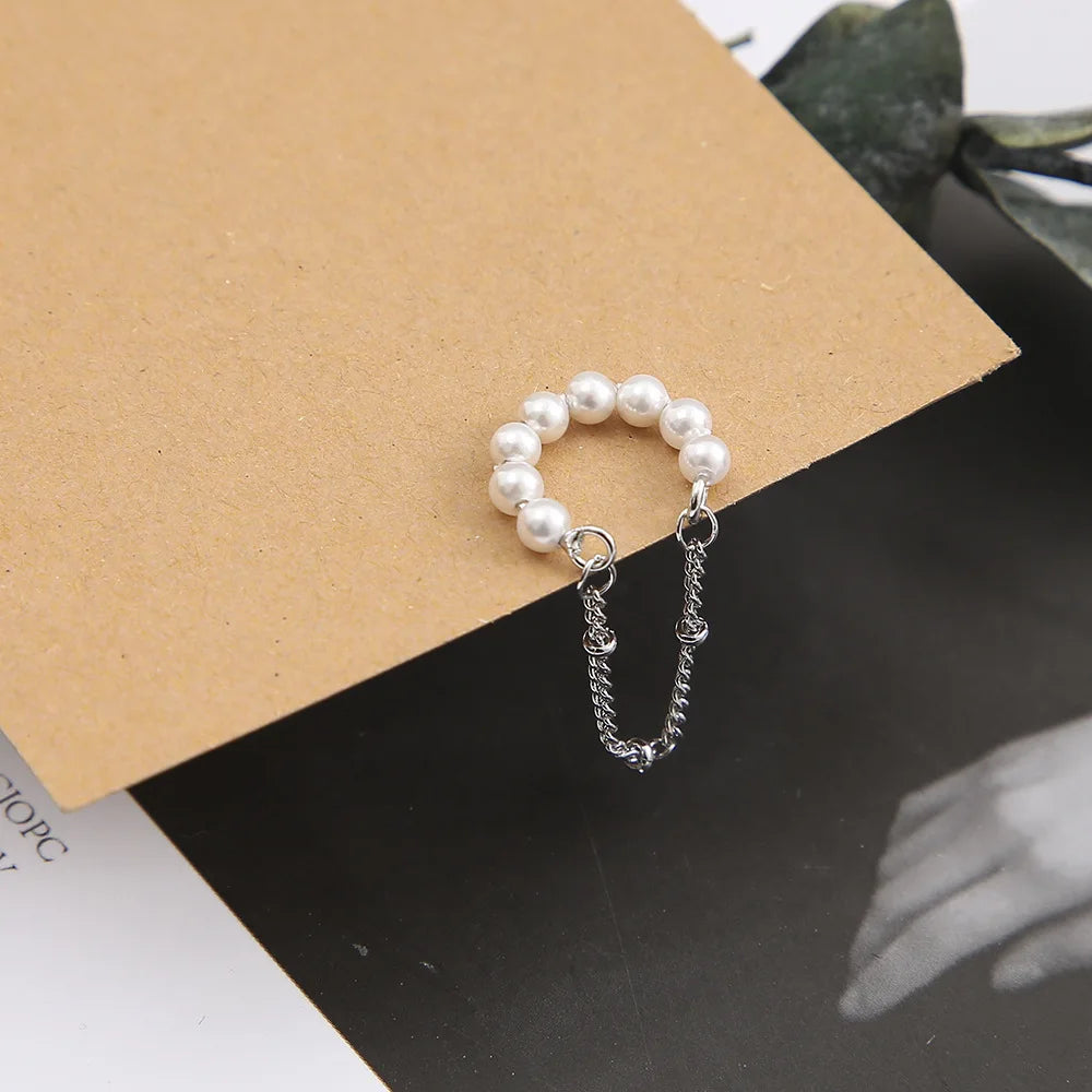 Fashion 1PC Silver Pearl Clips Ear Cuff For Women Men Non-Piercing Fake Cartilage Wrap Earrings Wholesale Jewelry Girl Gift