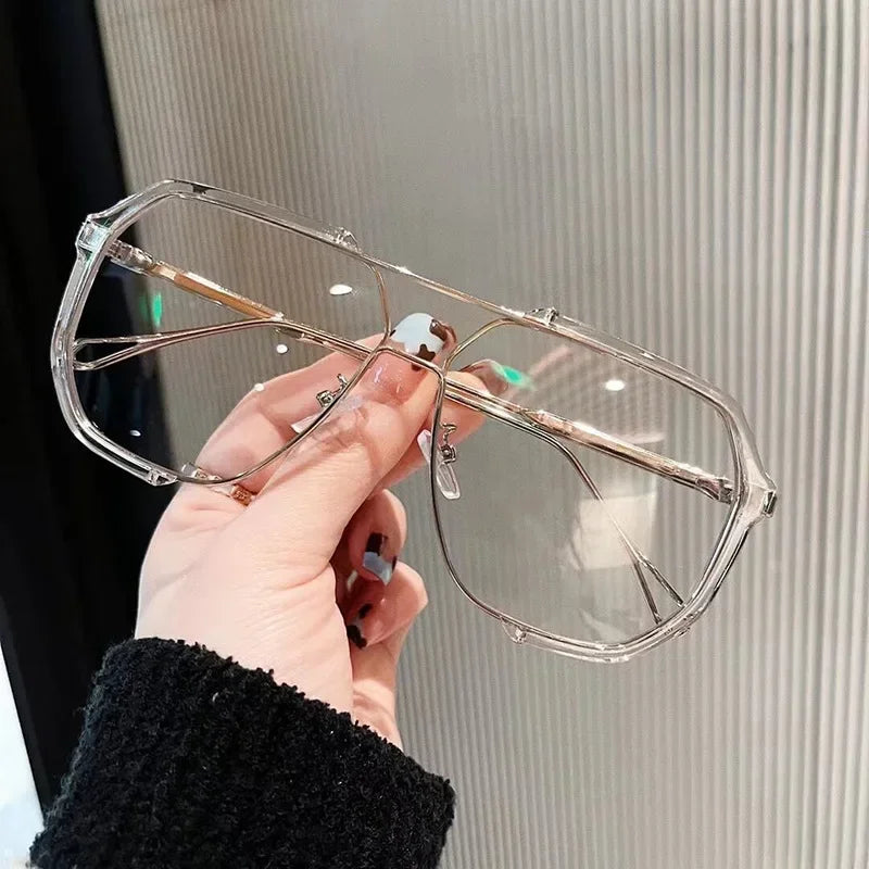 Women One-Piece Fashion Sunglasses New Unique Oversized Sun Glasses for Men Punk Glasses Trending Female Eyewear UV400