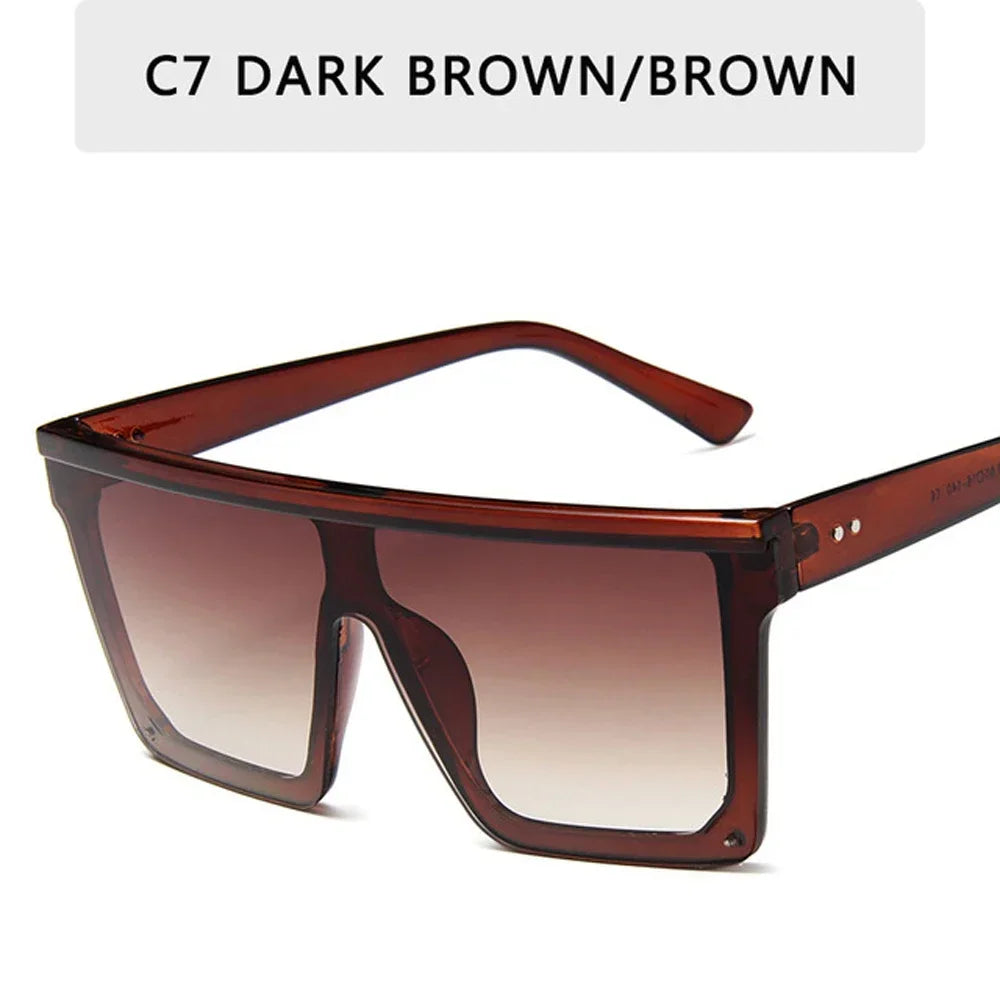 2025 Square Sunglasses Women Luxury Vintage Brand Design Sun glasses Big Frame Mirror Red Purple Eyewear UV400