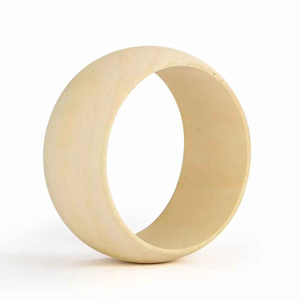 Women Elegant Natural Wood Square DIY Bracelet Coffee Girl Jewelry Ladies Gift Geometric Wooden Bangles For Women