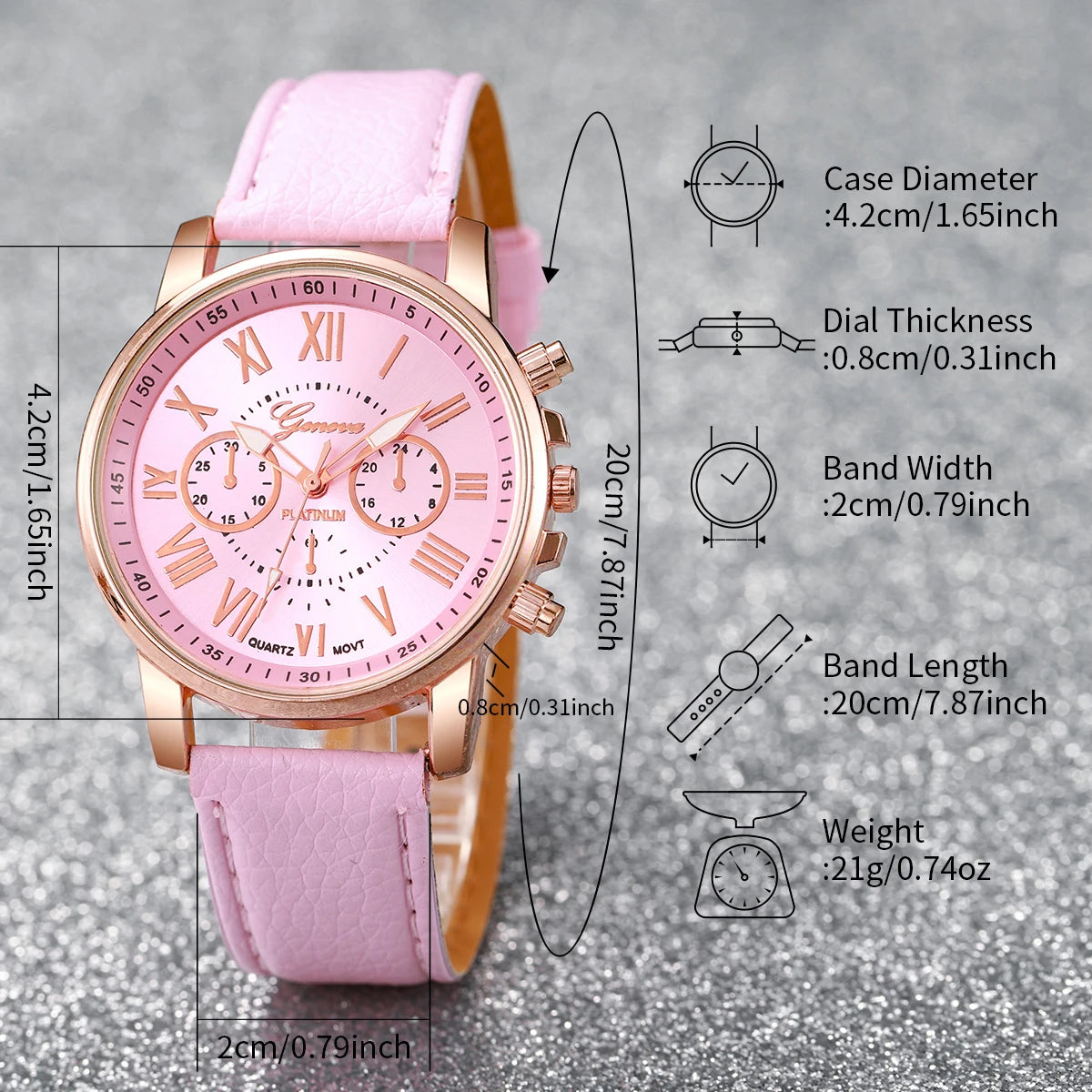 10PCS Women Watches Set Fashion Roma Dial Ladies Quartz Watch Casual Leather Band Wristwatches Relogio Feminino Reloj Mujer