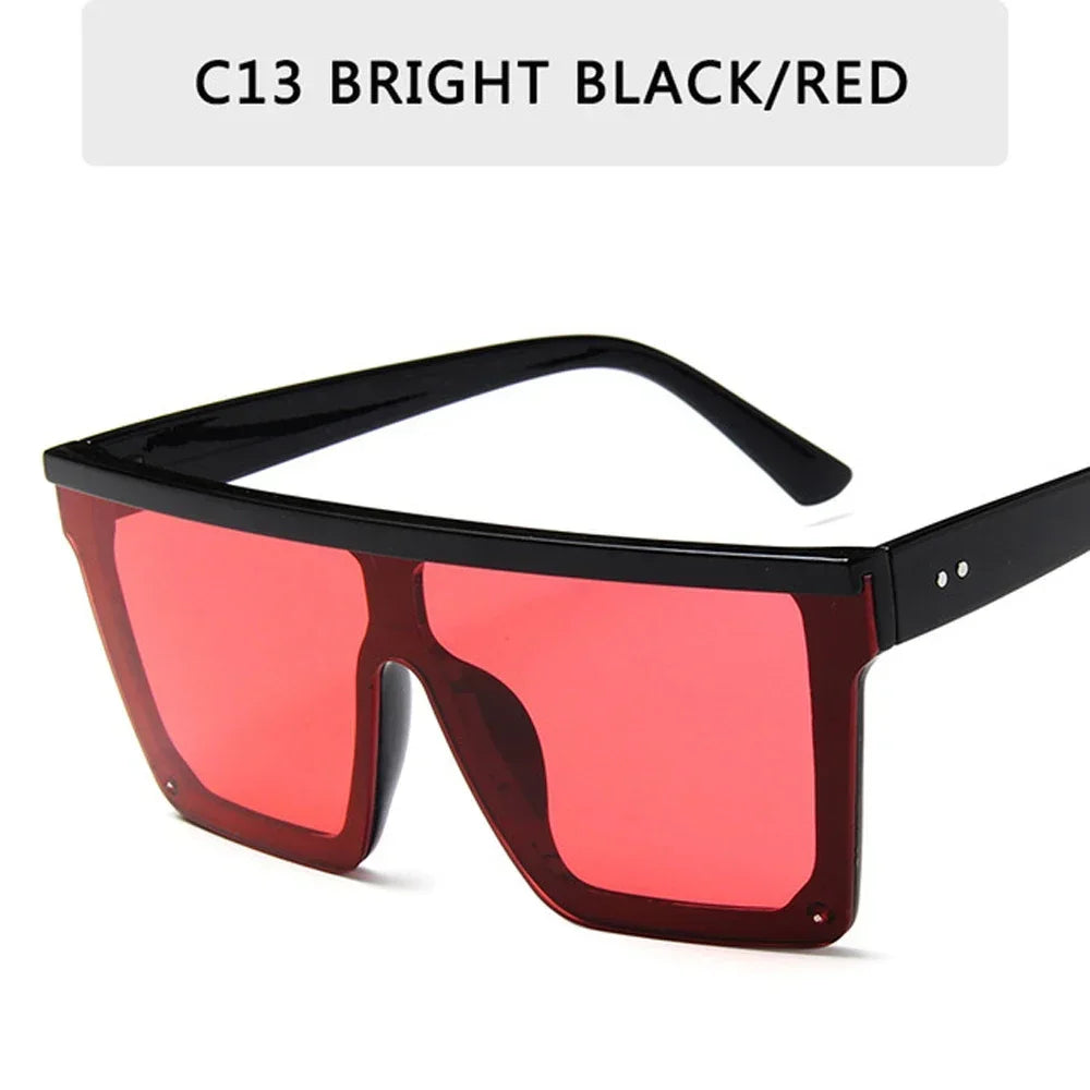 2025 Square Sunglasses Women Luxury Vintage Brand Design Sun glasses Big Frame Mirror Red Purple Eyewear UV400