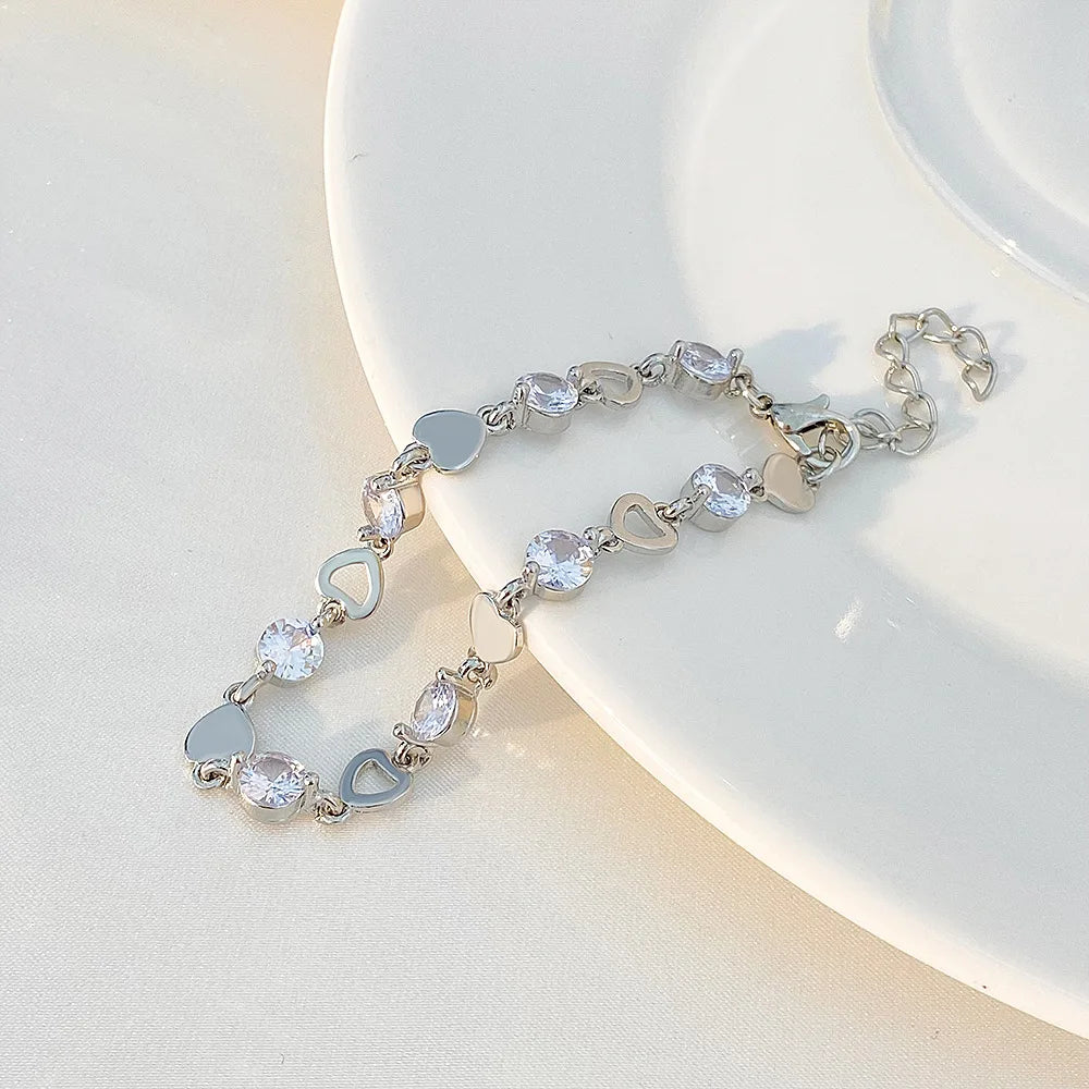 Bohemian Minimalist Metal Chain Women's Set of 6 Multi-layer Chain Simple Fashionable Bracelets Wedding Jewelry Birthday Gifts