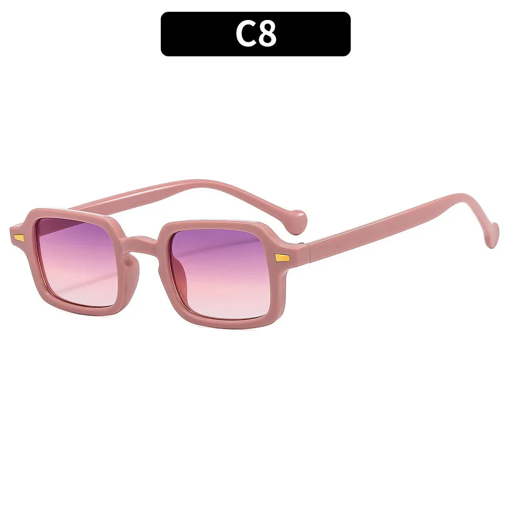 Luxurious Rectangle Sunglasses Women Oval Vintage Brand Designer Square Sun Glasses Men Shades Female Eyewear Anti-glare UV400